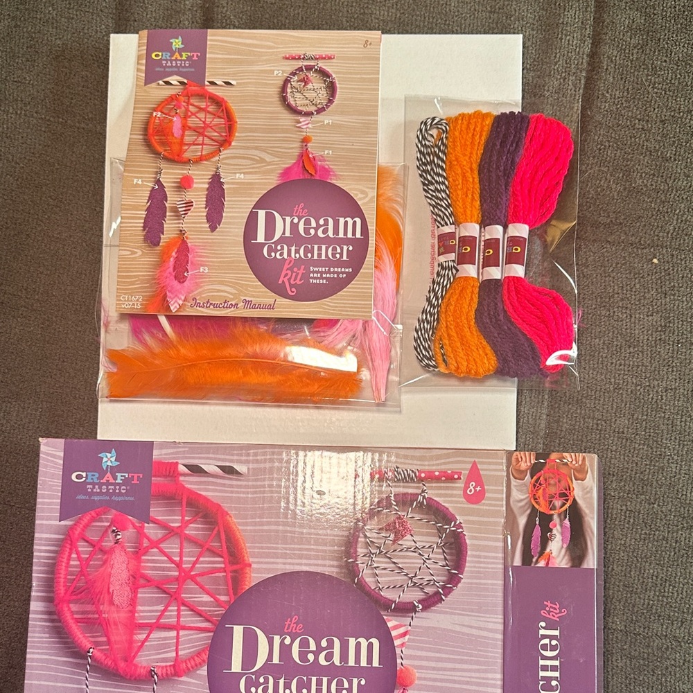 Craft-tastic Dream Catcher Kit with Orange and Pink Threads